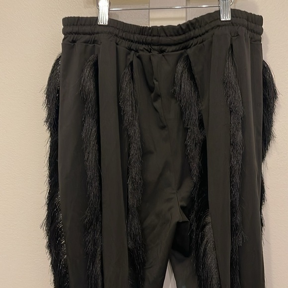 Fringe pants draw string size 2XL black NWOT - Picture 4 of 6